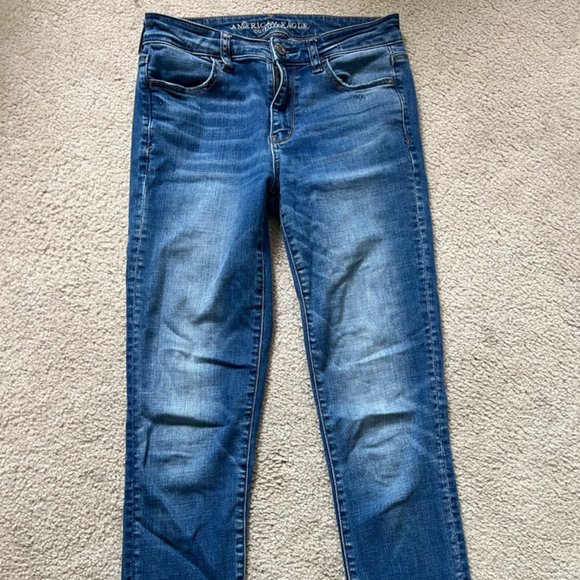 Women's American Eagle Jeans Size 4 X-Long - Picture 1 of 4